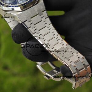 Customize AP Royal Oak 26240BC, customize the best alternative blue dial, date display, and substitute hands, hand inlaid with jewelry grade natural sapphire outer ring, CNC 1:1 customized case strap and clasp, currently the best 4401 integrated movement - Image 32
