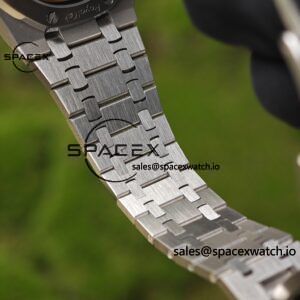 Customize AP Royal Oak 26240BC, customize the best alternative blue dial, date display, and substitute hands, hand inlaid with jewelry grade natural sapphire outer ring, CNC 1:1 customized case strap and clasp, currently the best 4401 integrated movement - Image 35