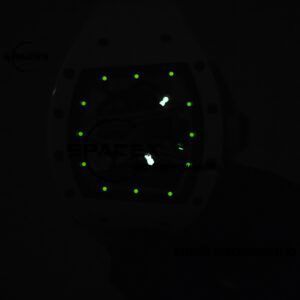 Customized Richard Mill 61-01 green track, ZF white ceramic case, customized VA best integrated movement (appearance and function identical to genuine), natural white rubber strap - Image 26