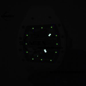 Customized Richard Mill 61-01 green track, ZF white ceramic case, customized VA best integrated movement (appearance and function identical to genuine), natural white rubber strap - Image 25