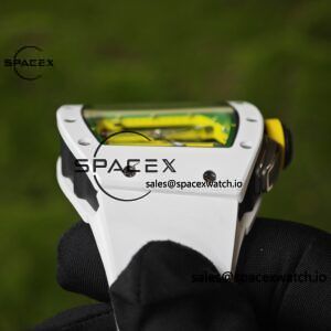 Customized Richard Mill 61-01 green track, ZF white ceramic case, customized VA best integrated movement (appearance and function identical to genuine), natural white rubber strap - Image 11