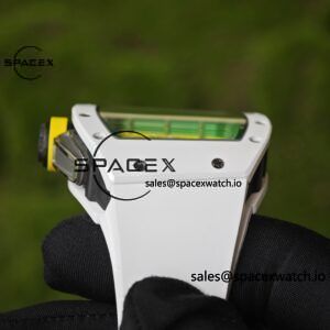 Customized Richard Mill 61-01 green track, ZF white ceramic case, customized VA best integrated movement (appearance and function identical to genuine), natural white rubber strap - Image 12