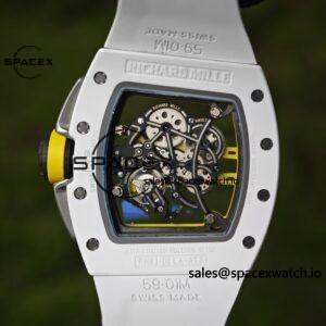 Customized Richard Mill 61-01 green track, ZF white ceramic case, customized VA best integrated movement (appearance and function identical to genuine), natural white rubber strap - Image 17