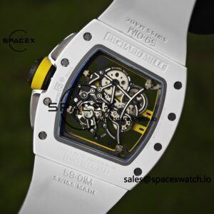 Customized Richard Mill 61-01 green track, ZF white ceramic case, customized VA best integrated movement (appearance and function identical to genuine), natural white rubber strap - Image 18
