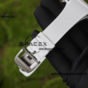 Customized Richard Mill 61-01 green track, ZF white ceramic case, customized VA best integrated movement (appearance and function identical to genuine), natural white rubber strap - Image 22