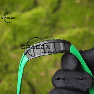 Customized Richard Mill 61-01 green track, ZF black ceramic case, customized VA best integrated movement (appearance and function identical to genuine), green natural rubber strap, yellow crown rubber ring - Image 21