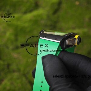 Customized Richard Mill 61-01 green track, ZF black ceramic case, customized VA best integrated movement (appearance and function identical to genuine), green natural rubber strap, yellow crown rubber ring - Image 15