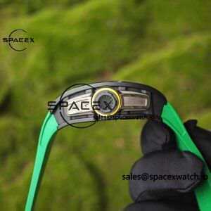 Customized Richard Mill 61-01 green track, ZF black ceramic case, customized VA best integrated movement (appearance and function identical to genuine), green natural rubber strap, yellow crown rubber ring - Image 20