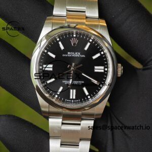 41mm Rolex Oyster Perpetual 134300 black dial modified genuine watch outer ring, dial, pointer three genuine accessories, Dandong 3230 integrated movement, high-quality 904L steel case strap - Image 7