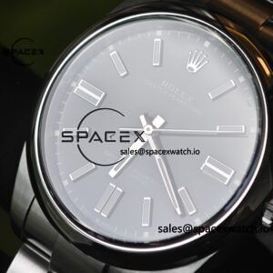 41mm Rolex Oyster Perpetual 134300 black dial modified genuine watch outer ring, dial, pointer three genuine accessories, Dandong 3230 integrated movement, high-quality 904L steel case strap - Image 13