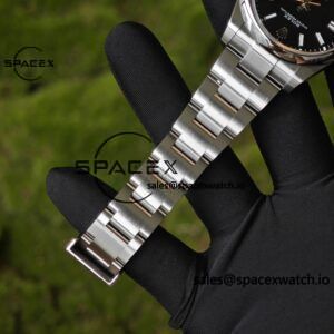41mm Rolex Oyster Perpetual 134300 black dial modified genuine watch outer ring, dial, pointer three genuine accessories, Dandong 3230 integrated movement, high-quality 904L steel case strap - Image 20
