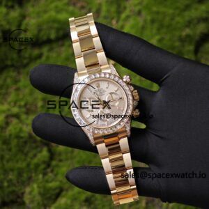 New Rolex Daytona series m126595tbr rose gold, handmade custom true T-shaped diamond outer ring, (Swiss handmade inlay) electroplated 18K rose gold case, strap, clasp, Dandong 4130 movement - Image 3