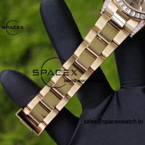 New Rolex Daytona series m126595tbr rose gold, handmade custom true T-shaped diamond outer ring, (Swiss handmade inlay) electroplated 18K rose gold case, strap, clasp, Dandong 4130 movement - Image 21