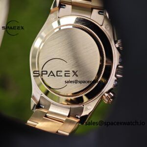 New Rolex Daytona series m126595tbr rose gold, handmade custom true T-shaped diamond outer ring, (Swiss handmade inlay) electroplated 18K rose gold case, strap, clasp, Dandong 4130 movement - Image 19