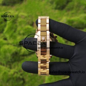 New Rolex Daytona series m126595tbr rose gold, handmade custom true T-shaped diamond outer ring, (Swiss handmade inlay) electroplated 18K rose gold case, strap, clasp, Dandong 4130 movement - Image 24