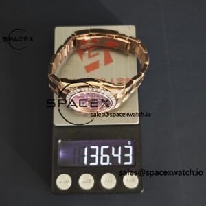 New Rolex Daytona series m126595tbr rose gold, handmade custom true T-shaped diamond outer ring, (Swiss handmade inlay) electroplated 18K rose gold case, strap, clasp, Dandong 4130 movement - Image 29
