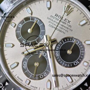 Rolex Daytona 116519 customized with the best alternative outer dial and hands on the market, equipped with Dandong 4130 movement and natural black fluororubber strap - Image 16