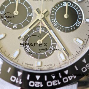 Rolex Daytona 116519 customized with the best alternative outer dial and hands on the market, equipped with Dandong 4130 movement and natural black fluororubber strap - Image 19