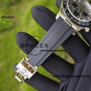 Rolex Daytona 116519 customized with the best alternative outer dial and hands on the market, equipped with Dandong 4130 movement and natural black fluororubber strap - Image 24