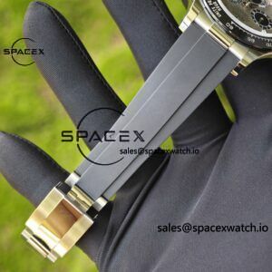 Rolex Daytona 116519 customized with the best alternative outer dial and hands on the market, equipped with Dandong 4130 movement and natural black fluororubber strap - Image 25