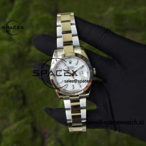 41mm Rolex DateJust m126300 white dial, custom modified genuine watch accessories, outer ring, dial, mirror, hands, Dandong 3235 integrated movement, 904L steel case strap - Image 3