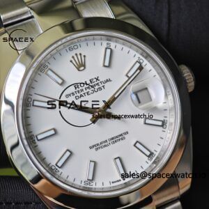 41mm Rolex DateJust m126300 white dial, custom modified genuine watch accessories, outer ring, dial, mirror, hands, Dandong 3235 integrated movement, 904L steel case strap - Image 13
