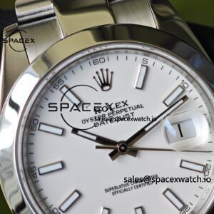 41mm Rolex DateJust m126300 white dial, custom modified genuine watch accessories, outer ring, dial, mirror, hands, Dandong 3235 integrated movement, 904L steel case strap - Image 14