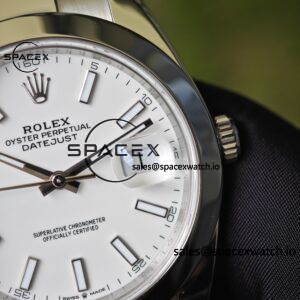 41mm Rolex DateJust m126300 white dial, custom modified genuine watch accessories, outer ring, dial, mirror, hands, Dandong 3235 integrated movement, 904L steel case strap - Image 15