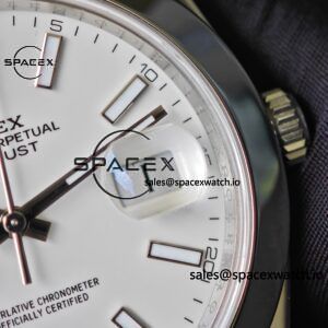41mm Rolex DateJust m126300 white dial, custom modified genuine watch accessories, outer ring, dial, mirror, hands, Dandong 3235 integrated movement, 904L steel case strap - Image 16