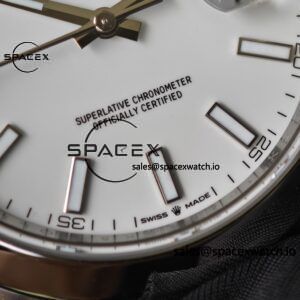 41mm Rolex DateJust m126300 white dial, custom modified genuine watch accessories, outer ring, dial, mirror, hands, Dandong 3235 integrated movement, 904L steel case strap - Image 18
