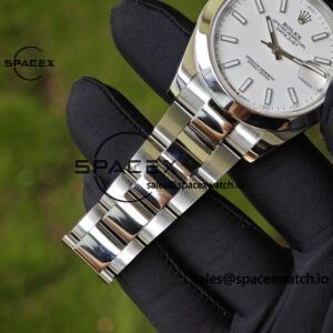 41mm Rolex DateJust m126300 white dial, custom modified genuine watch accessories, outer ring, dial, mirror, hands, Dandong 3235 integrated movement, 904L steel case strap - Image 22