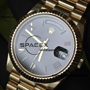 40mm Rolex Day Date m 228238 gaming table green, customized with German five axis CNC technology 18K pure gold strap, German imported green dial, pointer calendar, Swiss imported ETA2836 movement, high standard assembly process - Image 9