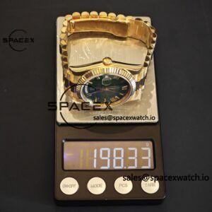 40mm Rolex Day Date m 228238 gaming table green, customized with German five axis CNC technology 18K pure gold strap, German imported green dial, pointer calendar, Swiss imported ETA2836 movement, high standard assembly process - Image 19