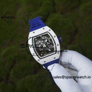 1: 1. Customize the best version RM-055 Japan limited edition, titanium rubber case, Vaucher RMUL2 super movement, blue rubber strap, high transparency curved sapphire crystal, titanium buckle - Image 3