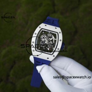1: 1. Customize the best version RM-055 Japan limited edition, titanium rubber case, Vaucher RMUL2 super movement, blue rubber strap, high transparency curved sapphire crystal, titanium buckle - Image 4