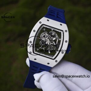 1: 1. Customize the best version RM-055 Japan limited edition, titanium rubber case, Vaucher RMUL2 super movement, blue rubber strap, high transparency curved sapphire crystal, titanium buckle - Image 7