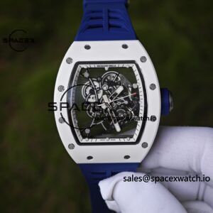 1: 1. Customize the best version RM-055 Japan limited edition, titanium rubber case, Vaucher RMUL2 super movement, blue rubber strap, high transparency curved sapphire crystal, titanium buckle - Image 9