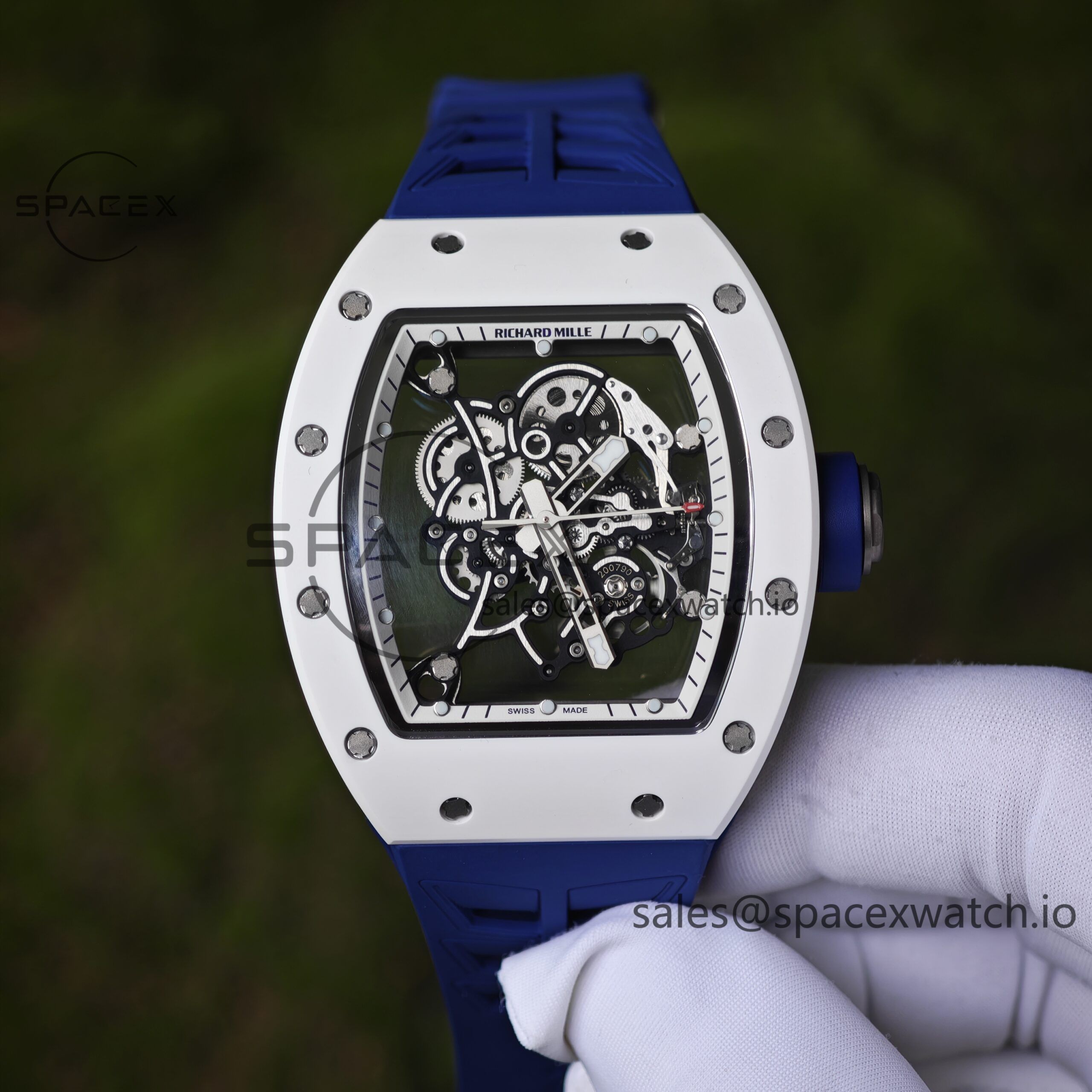 IMG_20250519_140856 1: 1. Customize the best version RM-055 Japan limited edition, titanium rubber case, Vaucher RMUL2 super movement, blue rubber strap, high transparency curved sapphire crystal, titanium buckle - Image 1