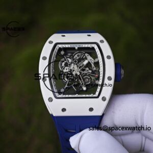 1: 1. Customize the best version RM-055 Japan limited edition, titanium rubber case, Vaucher RMUL2 super movement, blue rubber strap, high transparency curved sapphire crystal, titanium buckle - Image 11