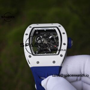 1: 1. Customize the best version RM-055 Japan limited edition, titanium rubber case, Vaucher RMUL2 super movement, blue rubber strap, high transparency curved sapphire crystal, titanium buckle - Image 12
