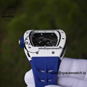 1: 1. Customize the best version RM-055 Japan limited edition, titanium rubber case, Vaucher RMUL2 super movement, blue rubber strap, high transparency curved sapphire crystal, titanium buckle - Image 14