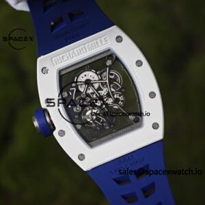1: 1. Customize the best version RM-055 Japan limited edition, titanium rubber case, Vaucher RMUL2 super movement, blue rubber strap, high transparency curved sapphire crystal, titanium buckle - Image 21