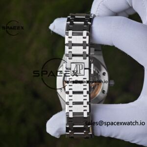 AP Royal Oak 39mm 15202 blue dial, original data 1:1 customized case strap, imported replacement blue dial, customized best alternative pointer and calendar, equipped with new GEN2121 movement 22K gold tourbillon - Image 31