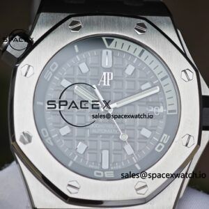 AUDEMARS PIGUET Royal Oak Offshore Submersible 15720, equipped with original grey dial, grey rubber strap, and 4308 integrated movement - Image 15