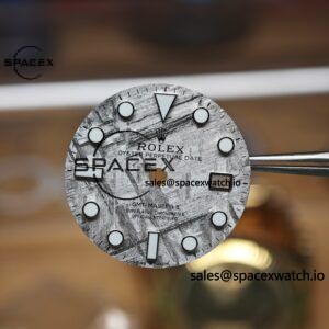 Rolex GMT Master II 126719 BLRO custom real meteorite dial, customized best alternative pointer calendar, plated with 18K white gold, Dandong 3285 integrated movement - Image 3