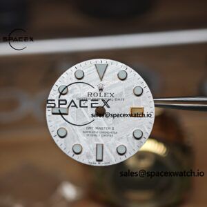Rolex GMT Master II 126719 BLRO custom real meteorite dial, customized best alternative pointer calendar, plated with 18K white gold, Dandong 3285 integrated movement - Image 4