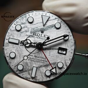 Rolex GMT Master II 126719 BLRO custom real meteorite dial, customized best alternative pointer calendar, plated with 18K white gold, Dandong 3285 integrated movement - Image 18