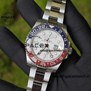 Rolex GMT Master II 126719 BLRO custom real meteorite dial, customized best alternative pointer calendar, plated with 18K white gold, Dandong 3285 integrated movement - Image 24