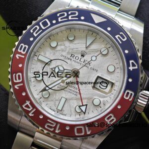 Rolex GMT Master II 126719 BLRO custom real meteorite dial, customized best alternative pointer calendar, plated with 18K white gold, Dandong 3285 integrated movement - Image 26