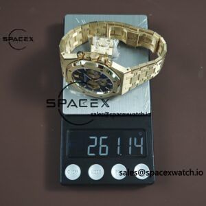 Customized AP26331BA blue dial, German CNC technology 1:1 customized 18K pure gold case strap, GENFP1185 movement, customized best substitute dial, hands, calendar, perfectly restoring GEN effect - Image 26